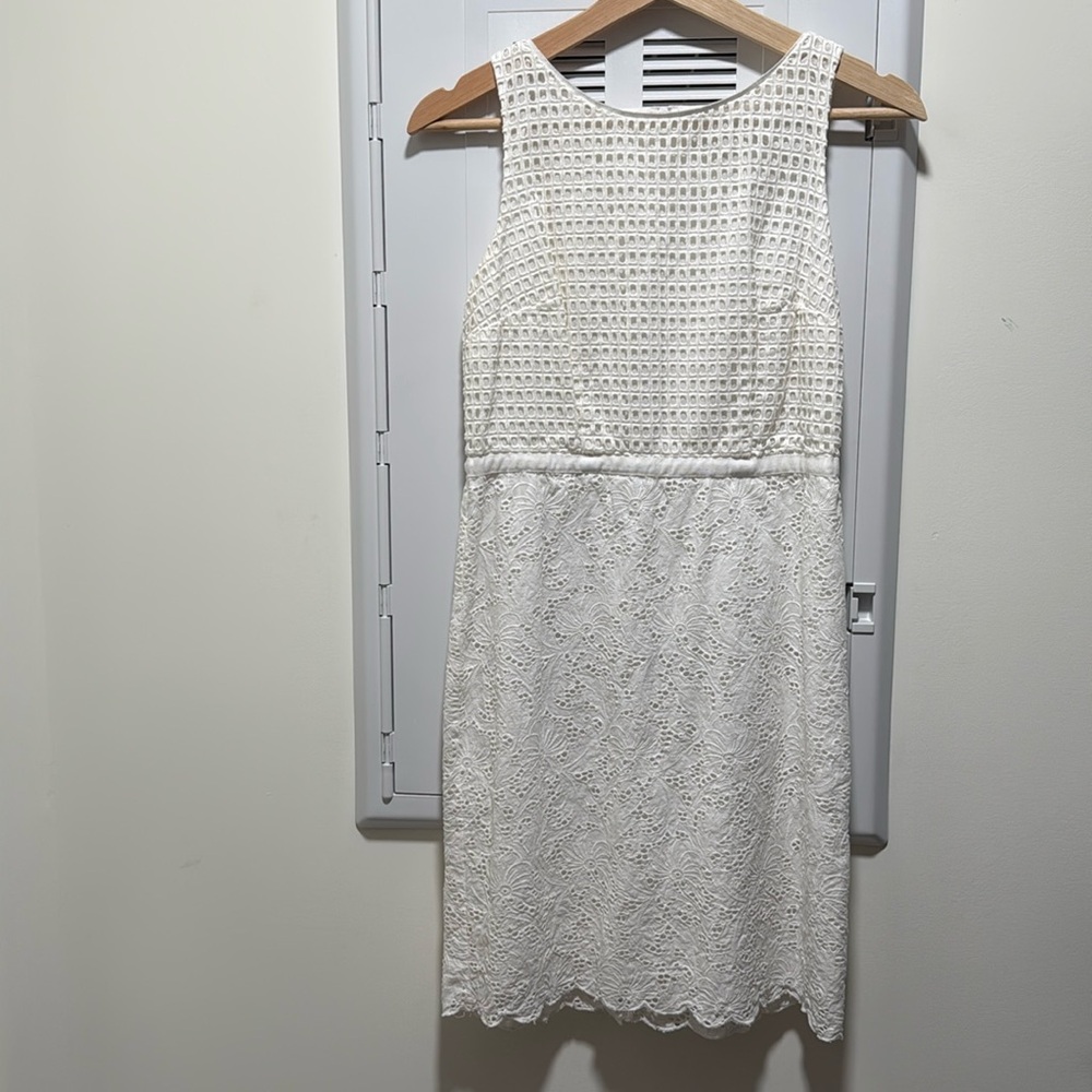 Anntaylor Loft Eyelet Dress Size 0